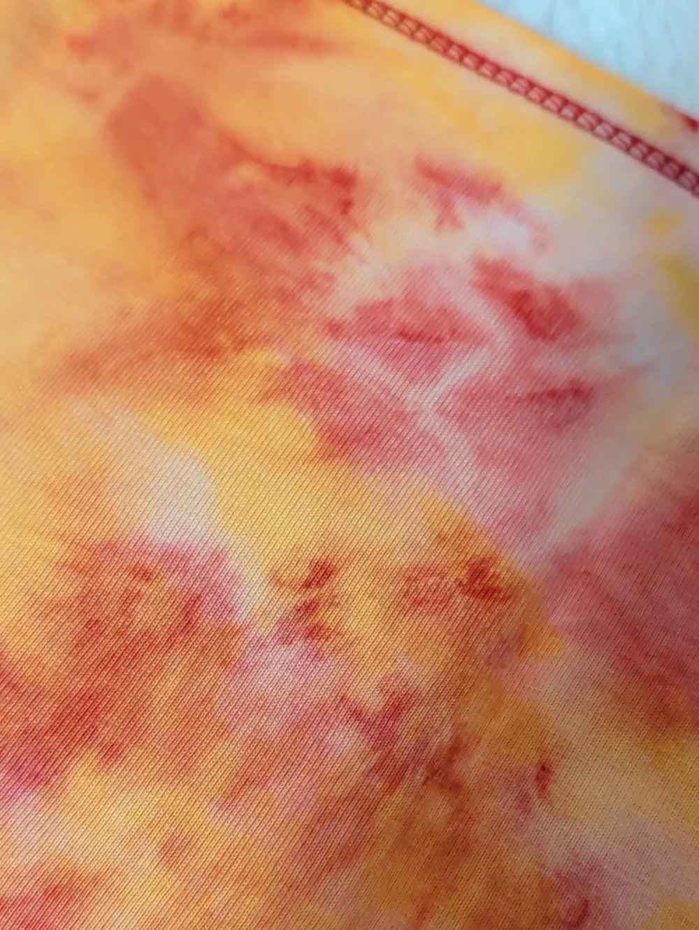 NWOT Tie-Dye Triangle Pet Bandana / Baby Bandaid Bib in Red and Orange